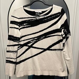 Chico's Black and White Sweater